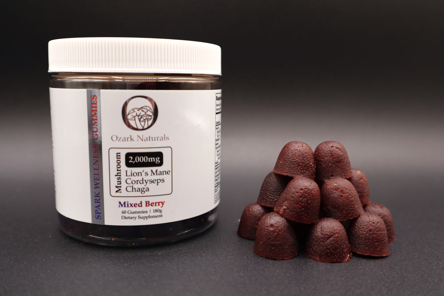 Spark - Mixed Berry -Brain Wellness Mushroom Gummies - 60 count